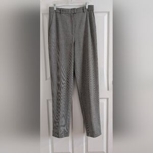 Babaton Aritzia Houndstooth Dress Pants Size 10 Grey Workwear Tall Added Length